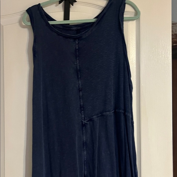 New Directions Navy High Low Dress - Picture 2 of 4
